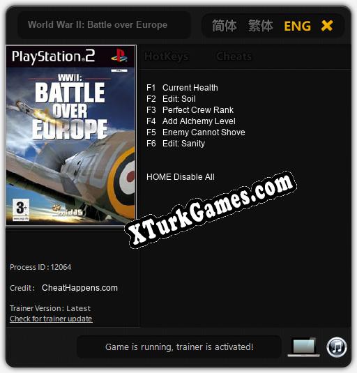 World War II: Battle over Europe: Cheats, Trainer +6 [CheatHappens.com]