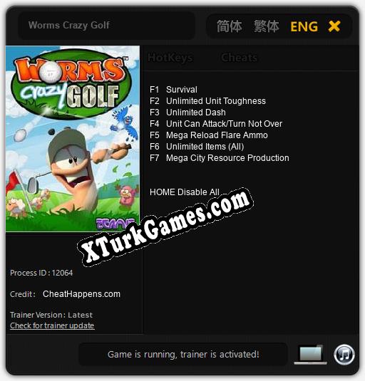 Worms Crazy Golf: Trainer +7 [v1.7]