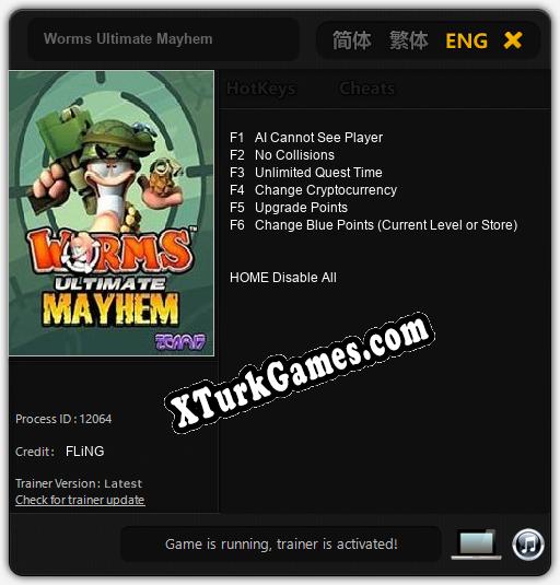 Worms Ultimate Mayhem: Trainer’ı (V1.0.56)