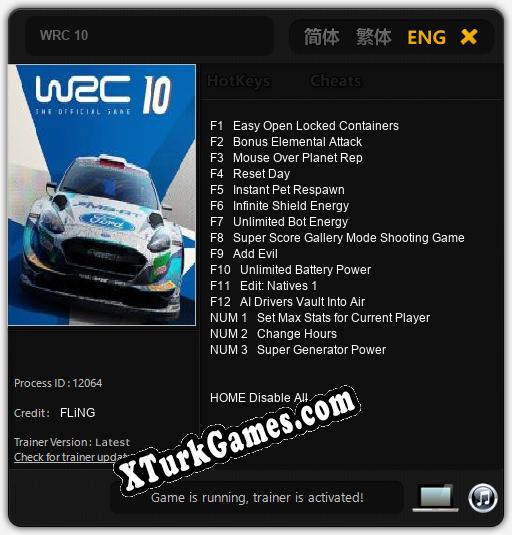 WRC 10: Cheats, Trainer +15 [FLiNG]