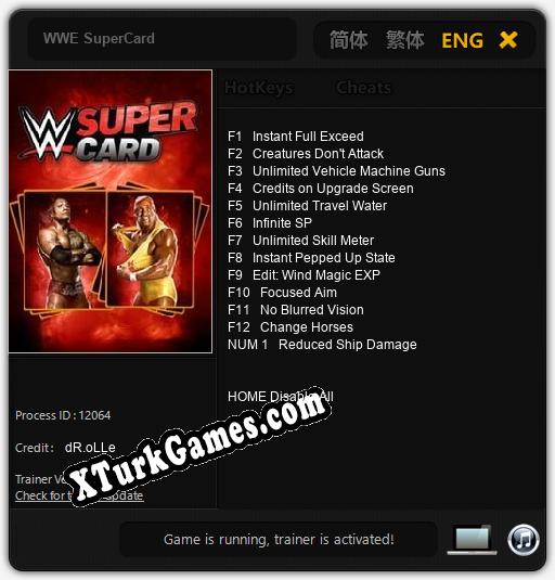 WWE SuperCard: Cheats, Trainer +13 [dR.oLLe]