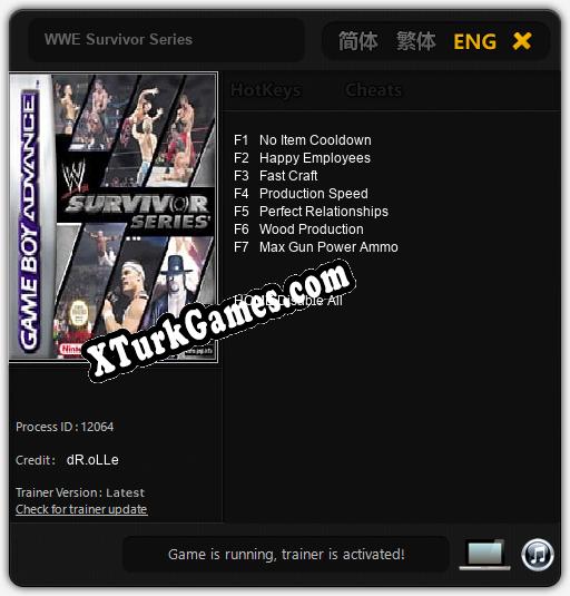 WWE Survivor Series: Cheats, Trainer +7 [dR.oLLe]