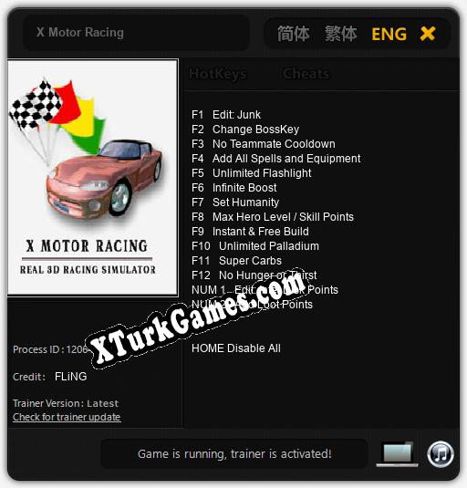 X Motor Racing: Trainer +14 [v1.8]