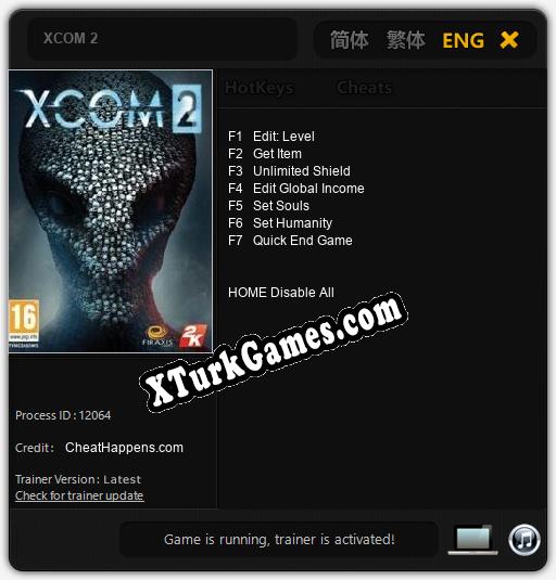 XCOM 2: Trainer’ı (V1.0.58)