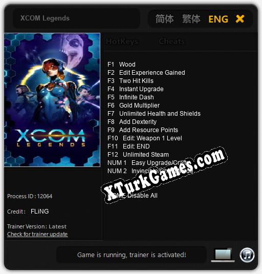 XCOM Legends: Trainer’ı (V1.0.52)