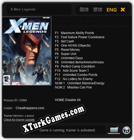 X-Men Legends: Trainer +14 [v1.1]