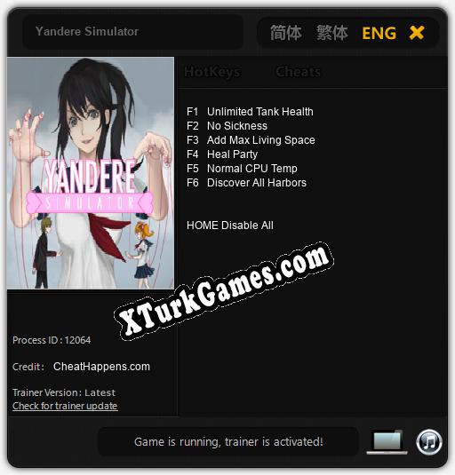 İçin Trainer’ı Çıktı Yandere Simulator [v1.0.8]