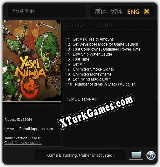Yasai Ninja: Trainer +10 [v1.8]