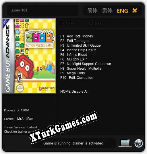 Zoey 101: Cheats, Trainer +10 [MrAntiFan]